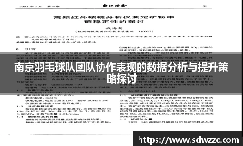南京羽毛球队团队协作表现的数据分析与提升策略探讨